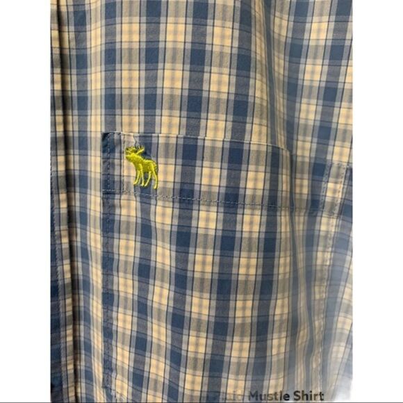 NWOT Amercrombie & Fitch Plaid Mustle Shir… - Picture 3 of 5